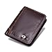 Produktbild Serious Lamp Intelligente Brieftasche Anti-Diebstahl Retro-Leder Multifunktionale Business-Kurzbrieftaschen für Männer RFID-Blockierung Münzgeld Geldbörse Kartenhalter Mehrere Kartenschlitze,Kaffee