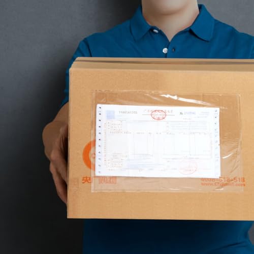 Versandetikettenhüllen, selbstklebend, 15 x 22 cm, transparent, für Etiketten, Rechnungen, 1000 Stück