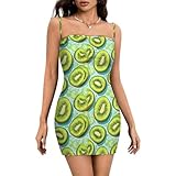 Matériau et toucher : fabriqué à partir de soie de lait brossée de 200 g avec un toucher léger, doux et extensible pour un port confortable; conçu pour les robes sexy Kiwi Bubble Print pour femmes et un look lisse comme une robe sexy