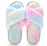 Pantuflas Mujer Casa invierno Caliente Peluche Zapatillas Para Espuma De Memoria Cómodas Antideslizantes Zapatillas