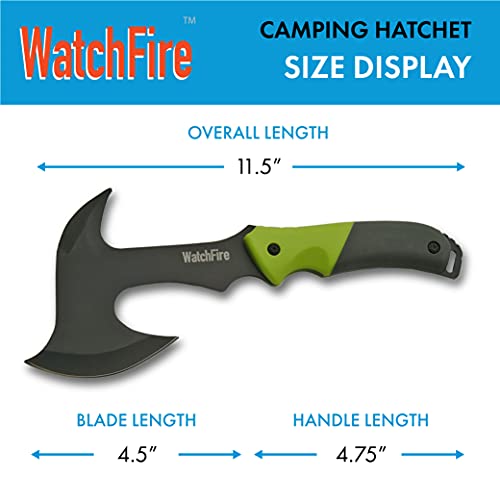 Watchfire 11.5" Coated Stainless Steel Spiked Back Camping Axe #TOP2