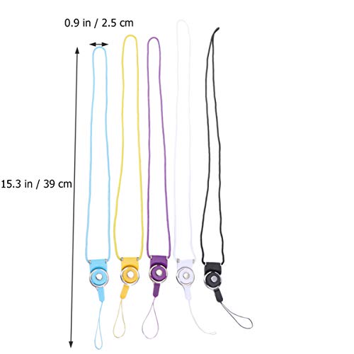 Hemobllo – Cordão de telefone antiperda com 5 peças para câmera e lanterna, celular (várias cores)