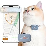 Pawfit Lite for Cats 4g GPS Tracker | Ultra-Small (<18g) Design | Real-Time Tracking | Activity Monitoring | Location History | Unlimited Range | Safety Collar Included | Lilac grey
