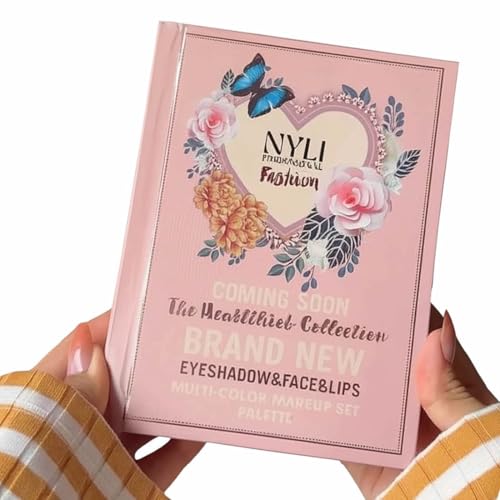 5-in-1 Makeup Kit Book | 48 Eyeshadows, 12 Lip Colors, 6 Blush, 6 Highlighters, 6 Contour & Eyebrow Shades | All-in-One Portable Cosmetic Palette for Women & Girls