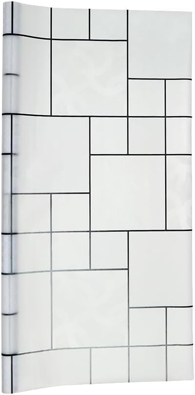 Window Film PVC Embossed in Flower Geometric Ivy Or Square Design - Geometric