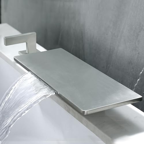 Robinet cascade pour lavabo mitigeur 3 trous noir en laiton