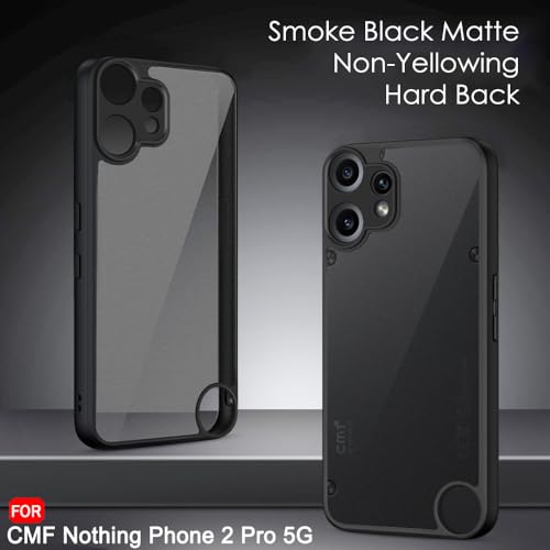 Image of TheGiftKart Back Cover for OnePlus Nord 6 / CE 6 5G Case | Hard Translucent Smoke Matte Back | Hybrid Shockproof Design | 360 Degree Protection OnePlus Nord 6 / CE 6 Back Cover (PC & TPU, Black Sides)