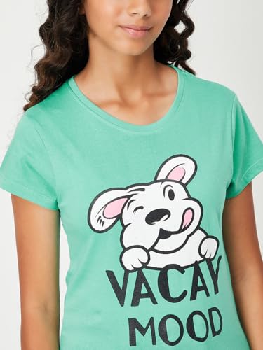 Image of Max Girls Cotton Regular Printed T-Shirt - Pack of 3