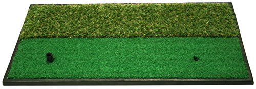 Dual-Surface Hitting/Practice, Chipping and Driving Golf Grass Mat with Fairway and Rough Surfaces