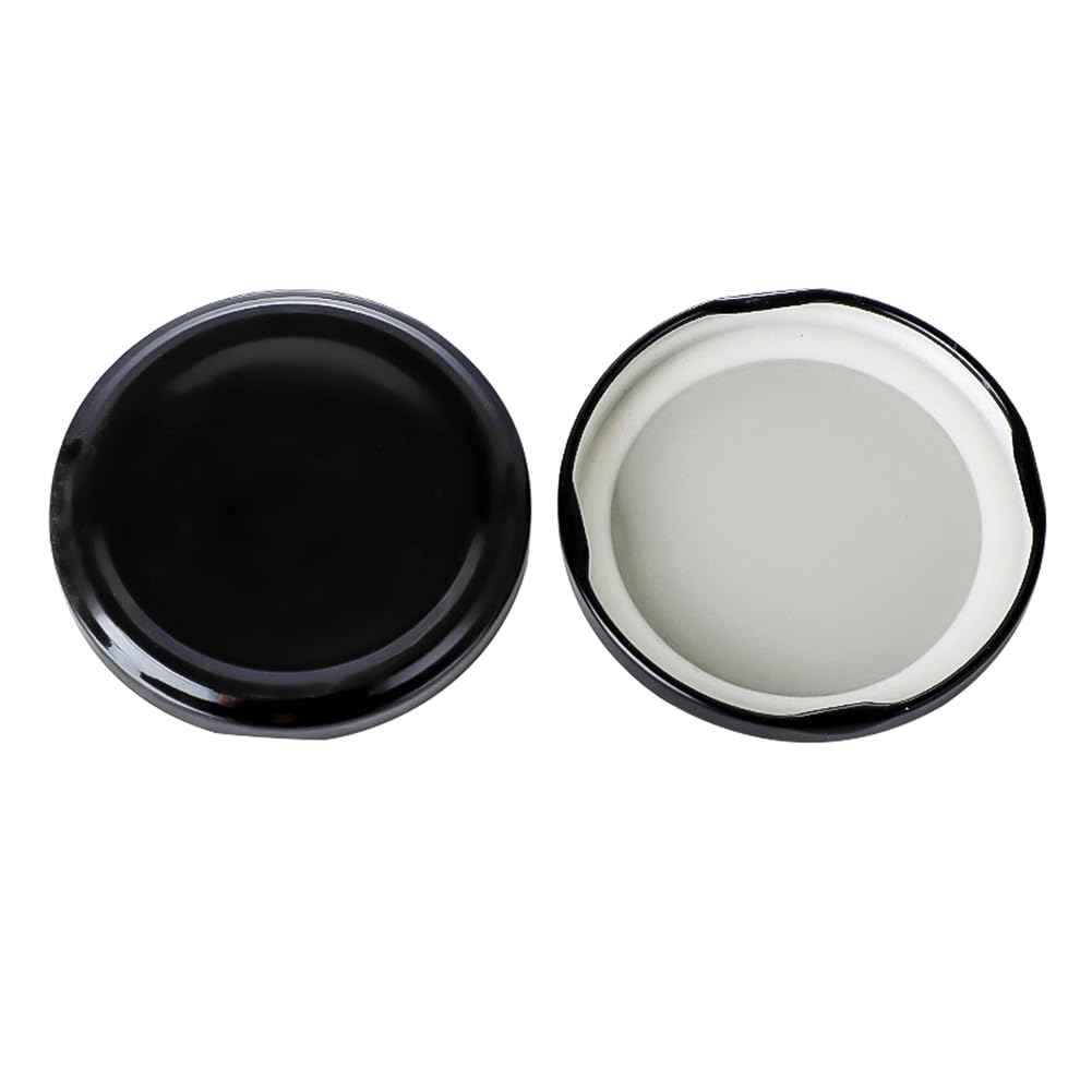 Uck-Kit 50Pcs 100 Pieces Screw Lids For Jars 82 Mm, Black Twist-Off Lids For Storage Bottle Jars, Preserving Vessels, Jam Jars, Honey Jars, And Delicacy Containers Jars,