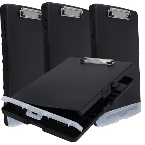 Porte-bloc A4 avec rangement HAKZEON noir lot de 4