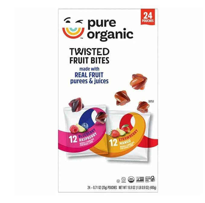 Pure Organiic Twisted Fruit Bites, 0.7 oz, 24-count