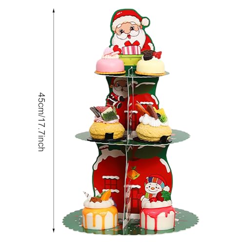 Support à cupcakes de Noël à 3 niveaux anti-encombrement - 5