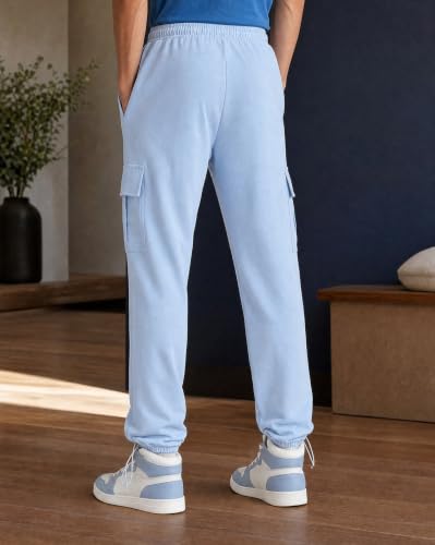 Image of Nobero Joggers for Men | Oversized Fit | Elasticated Waist with Drawcord | Soft & Breathable Fabric | Loose Track Pants | Casual & Streetwear