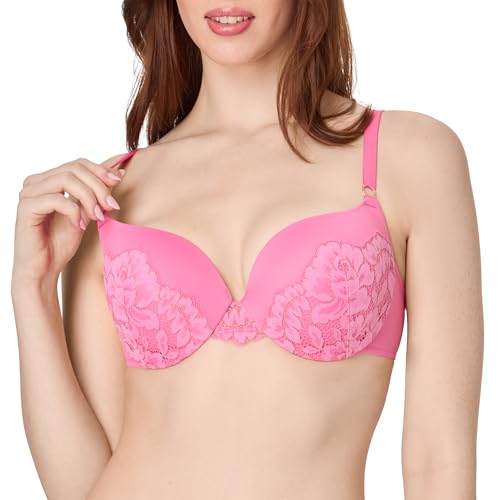 Image of Maidenform Women's Push-Up Bra, Love The Lift Lace Demi Push-Up Bras for Women, Smoothing, Underwire, Convertible Straps
