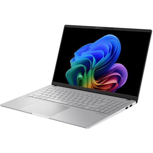 Image of ASUS Vivobook S 15 Laptop; Copilot+ PC, 15.6 inch 3K 120Hz OLED Display, Qualcomm Snapdragon X Elite X1E-78-100 12-Core Processor, 32GB RAM, 2TB SSD, Windows 11 Home, Cool Silver