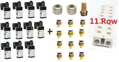 Manifold électrovanne 3V210-08 d'une grande précision à 11 voies - 3