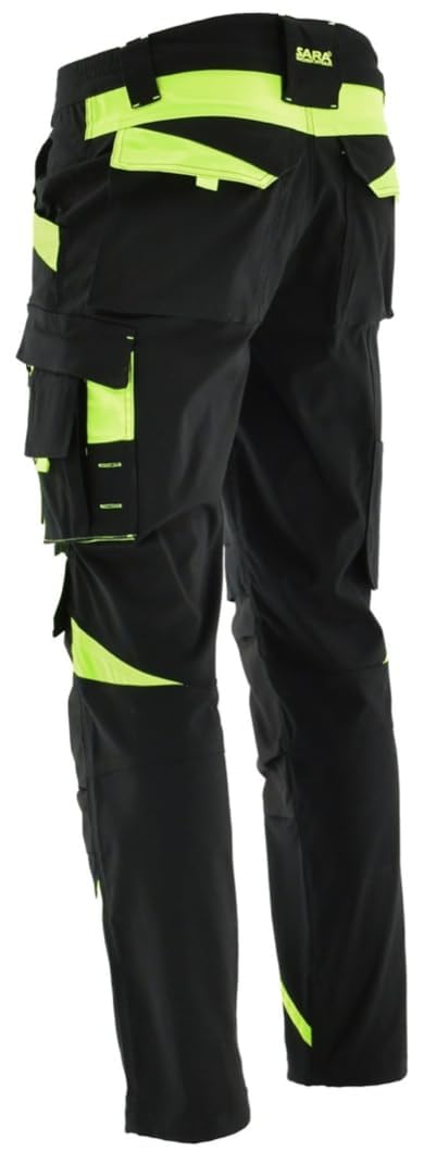 KEILOR Pantalon de Travail Flexible pour Homme avec Poches pour genouillères, Durable et Confortable, idéal pour Les travaux Lourds, Pantalon de Travail pour Homme