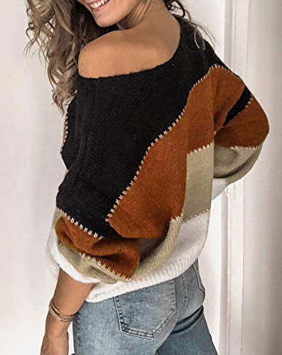 Image of ANCAPELION Women's Casual Sweater Pullover Winter Basic Sweatshirt Long Sleeve Cozy Knitted Jumper Tops Loose Fit