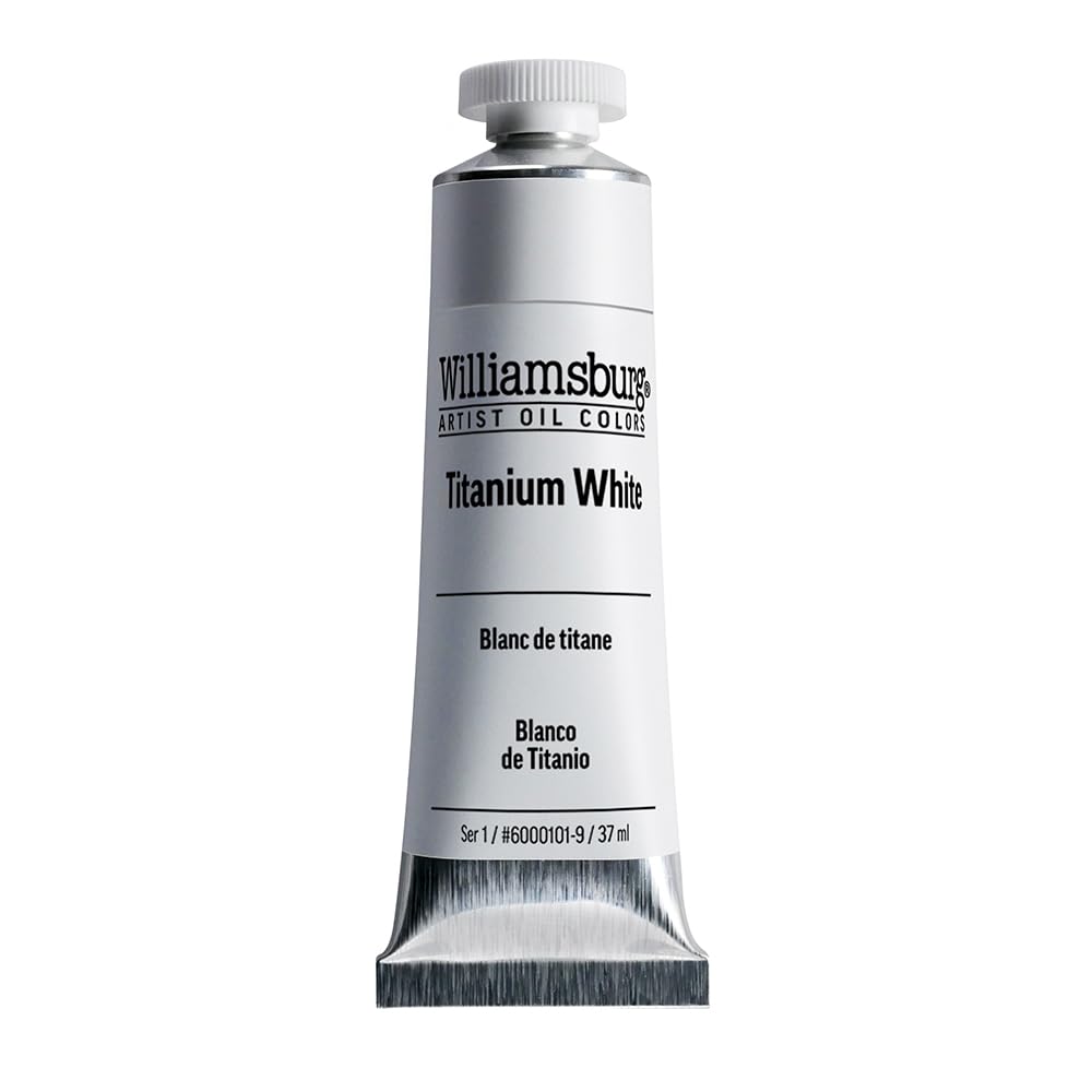 Williamsburg Artist Oil Colors by GOLDEN, Titanium White, 37 ml tube, Professional Oil Paint, Opaque