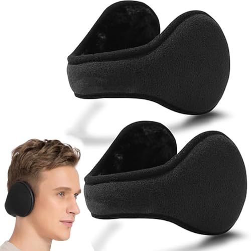 SKJAXF 2pcs Ear Muffs, Woman Classic Wool Winter Warm Ear Muffs, Soft Plush