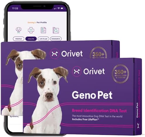 2 Pack Orivet Dog DNA Test | Genopet Dog Breed ID Test Kit, Genetic Testing, Heritable Health Risks and Life Plan