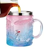Generico Tasse à Café | 20 cl Alien En Relief 3D Pour Boisson | Mug À Boire Avec Bordure En Acier Inoxydable,Pour La Maison, La Cuisine, La Pause Travail, Le Matin, Le Soir Et Les