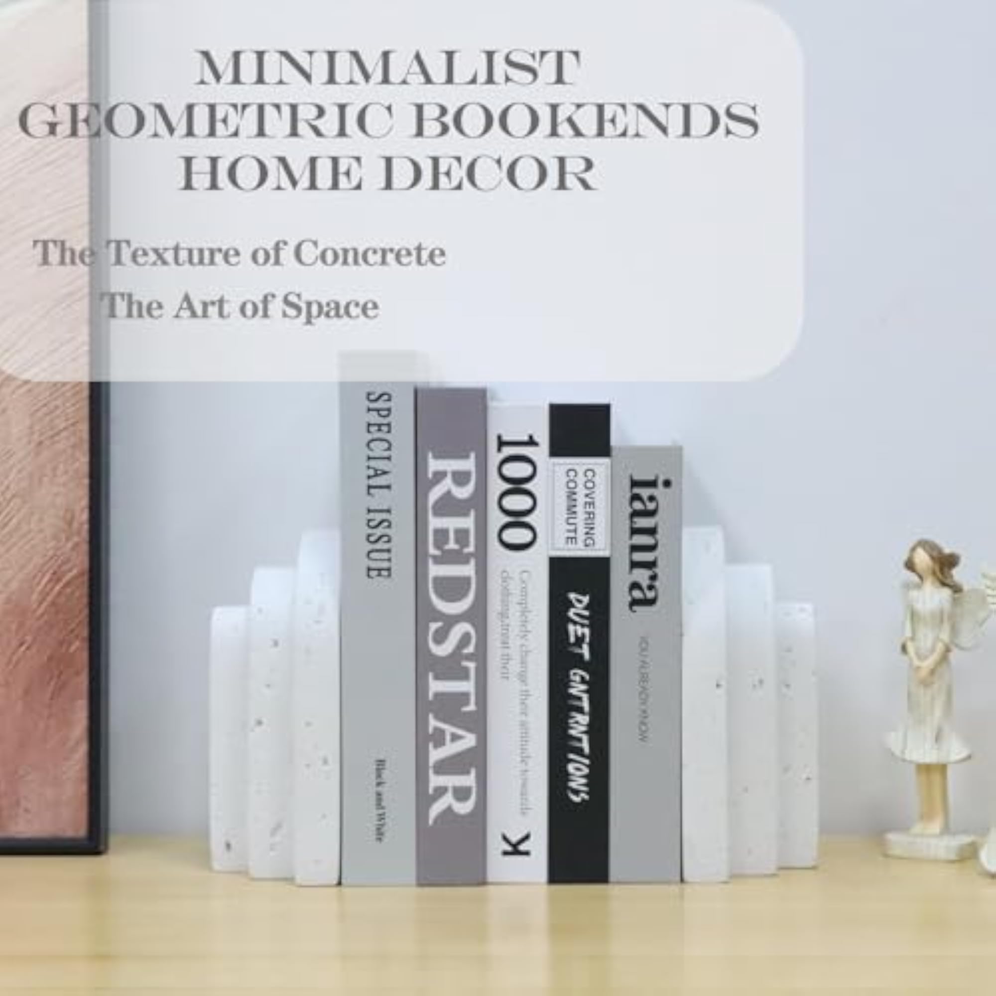 Heavy Duty Aesthetic Bookends for Shelves
