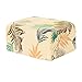 subrtex Printed Ottoman Slipcover Stretch Ottoman Protector Removable Rectangular Footstool Cover (Oversize, Yellow)