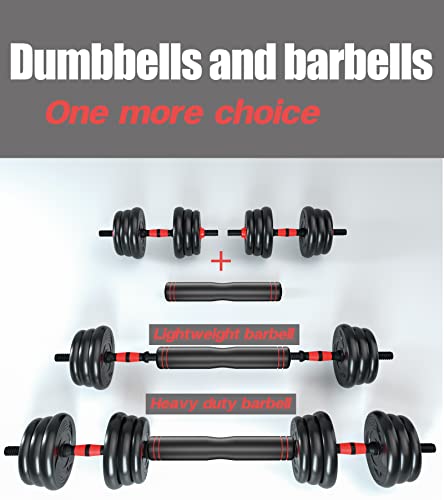 Ajumker Dumbbell Set Adjustable 44Lbs Dumbbells Barbell Set 2 In 1 Dumbbells Set Strength Training Gym Weights Set 20Kg Bodybuilding Fitness Free Weight Lifting Training For Home Gym Office Equipment #TOP2