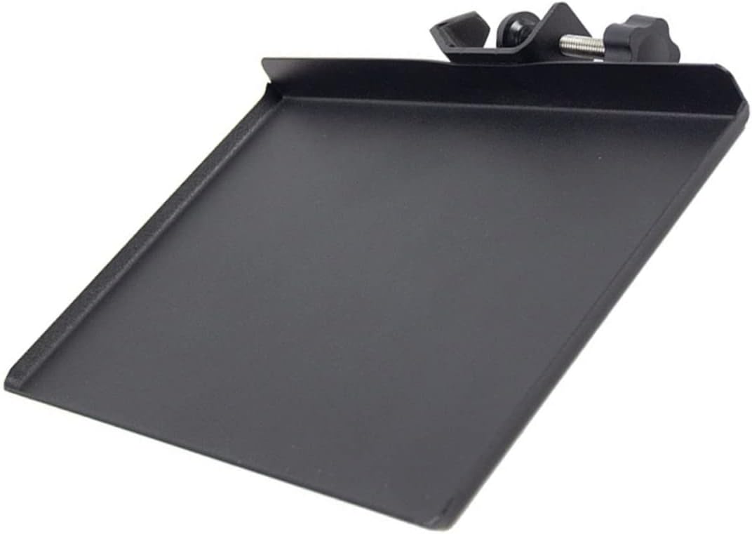 Microphone Storage Rack Clamp on Tray Stand for Broadcast Rooms Black Iron