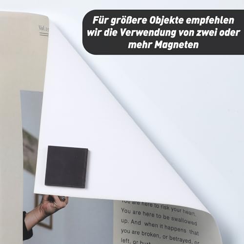 20x20mm Große Magnetplättchen Selbstklebend, 210 Stück Flexible Klebemagnete Magnete Selbstklebend Magnet Klebepads für Bilder Poster Fotos Notizen(für leichte und kleine Gegenstände)
