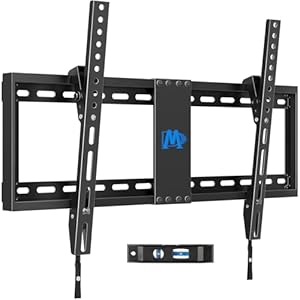 Mounting Dream TV Wall Mount for Most 37-75 Inch TVs, Universal Tilt TV Mount Fit 16″, 18″, 24″ Stud with Loading Capacity 132lbs, Max Vesa 600 x 400mm, Low Profile Flat Wall Mount TV Bracket