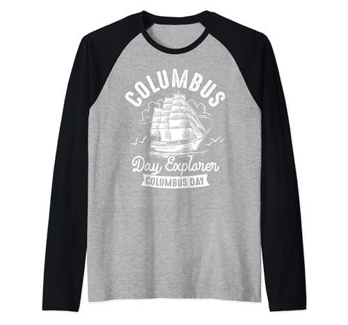 Explorateur de Columbus Day Manche Raglan