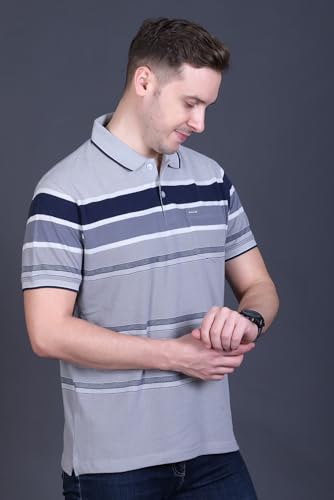 Image of GODFREY Half Cotton Polo T Shirt for Man with Pocket - Regular Fit Mens Collar Tshirt
