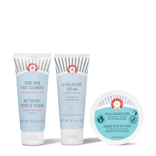First Aid Beauty - Travel Bundle: Pure Skin Face Cleanser (2 oz),...