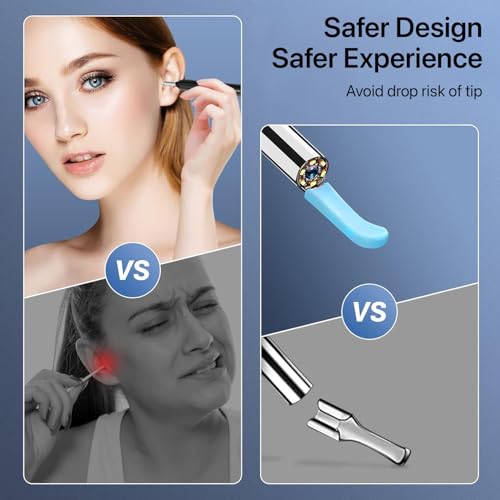 Image of DR VAKU CLENZIO PRO Earocam Earwax Removal Tool Kit with Forceps HD Camera Wifi Connection & 6 LED Lights Endoscope Tool Ear Cleaner for iOS & Android + 11 Silicone Tips Free- Black
