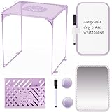 Svartur Cute Locker Accessories with Locker Shelf, Magnetic Mirror, Magnetic Pen Holder, Magnetic Small Whiteboard, Back to School Essentials Locker Decorations, 7 Piece Locker Organizer, Purple