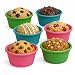 Bakerpan Silicone Mini Cake Pan, Large Muffin Cup, 3 1/2 Inch Baking Cups, Set of 6