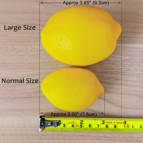 JEDFORE Artificial Lemon Lifelike Simulation Fake Fruit for Home Kitchen Party Decoration Yellow 10 of Packs