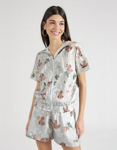 UOUA Women's 80s Color Block Outfits 2 Piece Tracksuit 90s Party Costume Summer Zip Up Windbreaker & Short Sets4