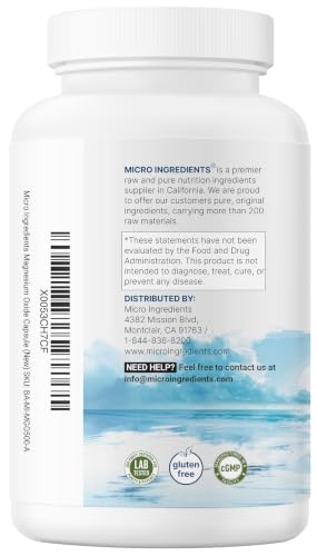 Micro Ingredients Magnesium Oxide 400mg Capsules