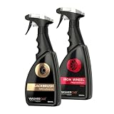 WasherCar Felgen & Reifen Pflegeset 2-teilig – Felgenreiniger PRO + Reifenschwärzer je 500ml – Saubere Felgen  ...