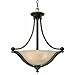 Hinkley-Three Light Olde Bronze Amber Seedy Glass Up Pendant-4652OB