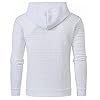JustSun Mens Hoodies Pullover Men's Sweatshirts Casual Classic Hoody Long Sleeve Jacquard Hooded Sweatshirts White 2XL #3