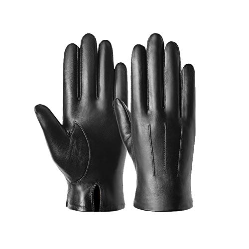 Men's Leather Gloves for Cold Weather Touchscreen Texting Compatible Dress Glove for Cold Feezing Weather Driving