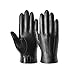 Men's Leather Gloves for Cold Weather Touchscreen Texting Compatible Dress Glove for Cold Feezing Weather Driving