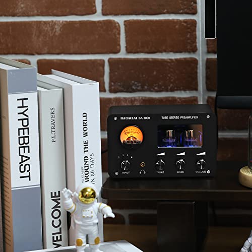 HiFi 真空管プリアンプ ステレオ 4 ウェイ オーディオ スイッチャー ボックス デスクトップ ヘッドフォンアンプ (SA-1000)