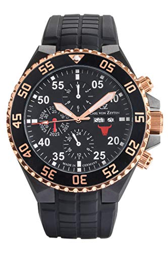 Preisvergleich Produktbild Carl von Zeyten Herren Analog Automatik Uhr mit PU Armband CVZ0067RBK