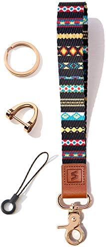 LedBack Wrist Lanyard Keychain Set (2-Pack) – Cute Strawberry Print Key Holder & Strap